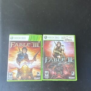 Microsoft Xbox 360 Fable II & Fable III Role Playing Games Lot of 2